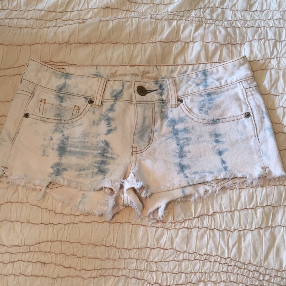 Acid wash shorts